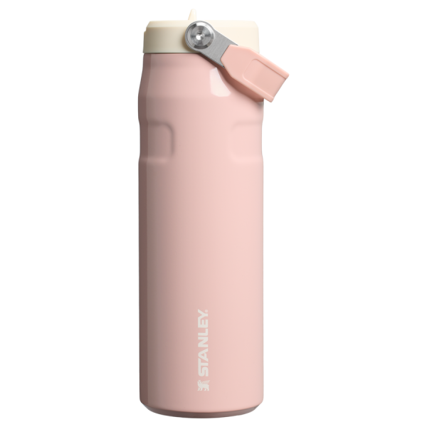 The IceFlow™ Bottle with Flip Straw Lid | 24 OZ - Peach Whip Gloss