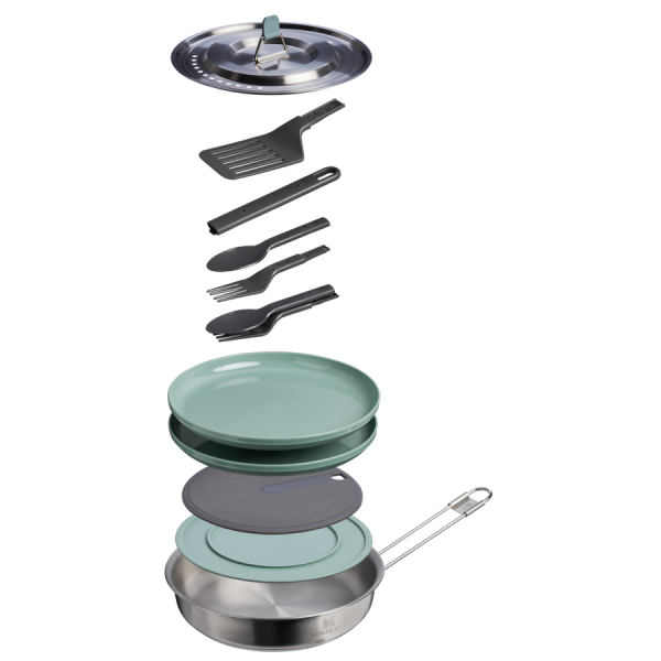 The Wildfare Core Fry Pan Cookset 12-piece set | 1 QT - Shale