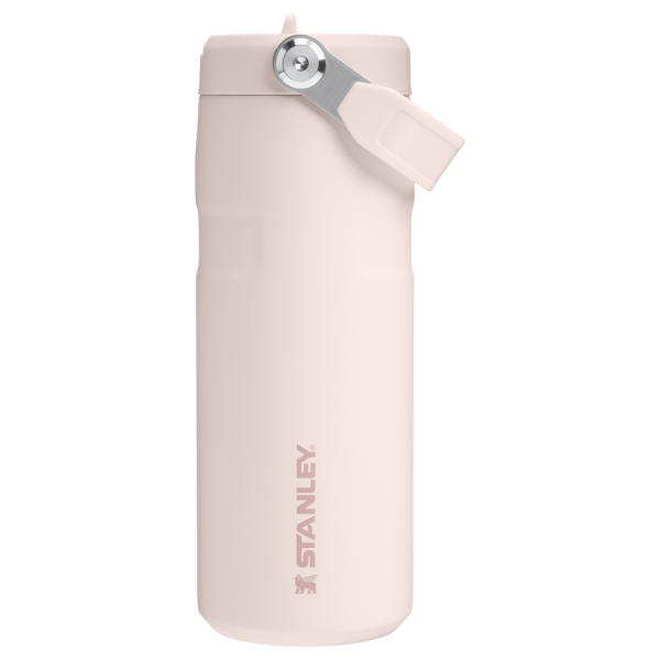 The IceFlow™ Bottle with Flip Straw Lid | 16 oz - Rose Quartz