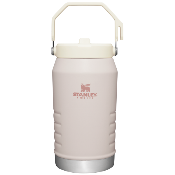 The IceFlow™ Flip Straw Jug | 64 OZ - Rose Quartz