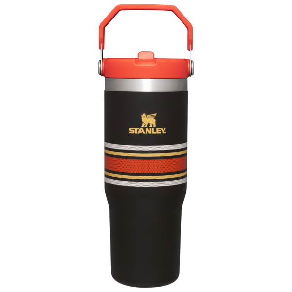 The IceFlow™ Flip Straw Tumbler | 30 OZ - Black Mesh