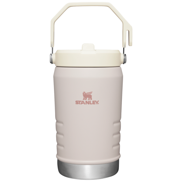 The IceFlow™ Flip Straw Jug | 40 OZ - Rose Quartz