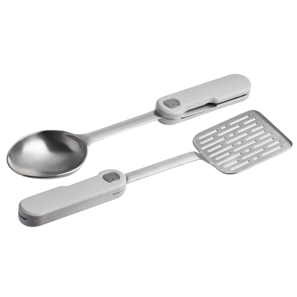 The Wildfare Pro Fold & Go Utensil Set | 2-piece set - Pale Pebble